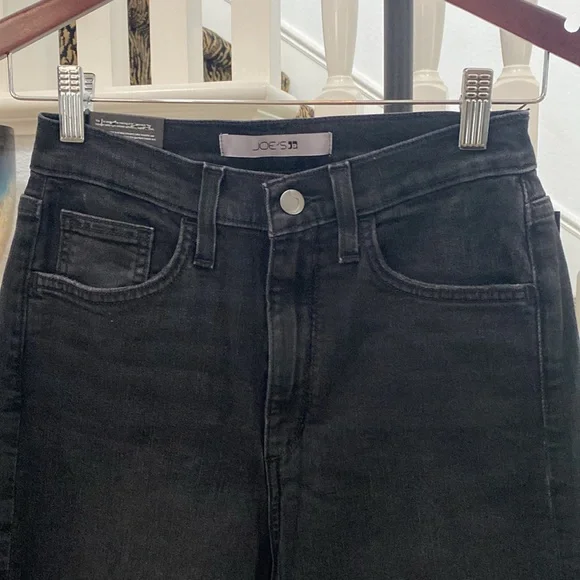 Joe’s High Rise Meira Wide Leg Ankle Black Jeans NWT Size 26 - Picture 4 of 9